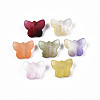 Two Tone Spray Painted Transparent Acrylic Beads ACRP-S679-38-2