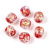 Handmade Foil Lampwork Beads Strands FOIL-T008-01D-2