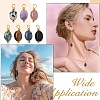 35Pcs 7 Style Natural Mixed Stone Pendants PALLOY-YW00142-6