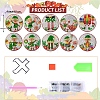 DIY 10Pcs 5D Diamond Painting Elves Christmas Cup Mat Kits PW-WGC8765-01-2