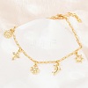 Brass Charm Bracelets BJEW-F545-01A-G-5