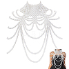 1Pc Imitation Pearl Round Beaded Multi-Layered Shoulder Body Chains for Women AJEW-GA0010-06-1