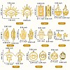 20Pcs 10 Style 201 Stainless Steel Laser Cut Charms STAS-SZ0002-67G-2