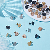 48Pcs 4 Colors Ion Plating(IP) 304 Stainless Steel Stud Earring Findings STAS-ME0001-43-4