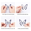 Artificial Plastic Butterfly Decorations DJEW-PH0002-04-2
