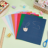 8Pcs 8 Colors Plastic Mesh Canvas Sheets DIY-BC0015-46-4