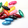 Pearlized Acrylic Spaghetti Beads MACR-S794-M-1