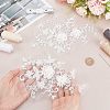 3D Flower Polyester Embroidery Appliques DIY-WH0043-93-3