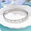 304 Stainless Steel Rhinestone Bangles for Women BJEW-Z092-15P-3