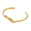 Ion Plating(IP) 304 Stainless Steel Cuff Bangles for Women BJEW-D048-08G-2