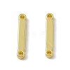 Rack Plating Brass Letter Connector Charms KK-C007-38G-I-2