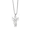 201 Stainless Steel Pendant Necklaces for Man NJEW-Q336-03D-P-1