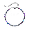 Dyed Natural Imperial Jasper & Stainless Steel Beaded Bracelets for Women ID8226-1-1