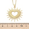 Shining Heart 304 Stainless Steel Pendant Necklaces NJEW-M096-37G-3