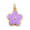 Rack Plating Brass Enamel Charms KK-G387-09G-04-1