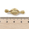 Brass Micro Pave Cubic Zirconia & Optimized Lapis Box Clasps KK-P291-47G-3
