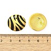 Brass Enamel Stud Earrings EJEW-B120-02G-02-3