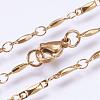 304 Stainless Steel Chain Necklaces STAS-P164-08G-2