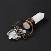 Natural Quartz Crystal Big Pointed Pendants G-D468-18R-5