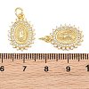 Religion Brass Micro Pave Clear Cubic Zirconia Pendants CU-CBA9482-01G-02-3