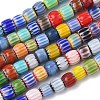 Handmade Millefiori Glass Chevron Beads X-LAMP-Z019-02B-1