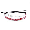 Arab Scarf Style Cloth with Wax Cord Braided Bracelets FS-WG12D4A-01-2