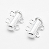 Sterling Silver Slide Lock Clasps STER-K035-01-1