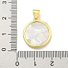 Brass Micro Pave Clear Cubic Zirconia Pendants KK-K354-04G-03-3