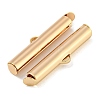 Brass Slide On End Clasp Tubes KK-N254-119G-04-2