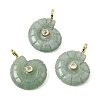 Natural Green Aventurine Carved Pendants G-C282-01G-1