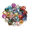 UV Plating Rainbow Iridescent Acrylic European Beads OACR-F006-05-3