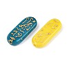 Oval with Rune Glass Beads GLAA-T025-66M-2