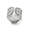 304 Stainless Steel Cuff Ring Components SA-CBA37BC-17C-P-2
