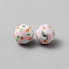 Printed Wood Beads WOOD-TAC0019-13-2