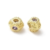 Brass Micro Pave Cubic Zirconia Beads KK-A236-19G-02-1