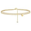 Heart Brass with Crystal Rhinestone Anklets FS-WGC43DA-17-1