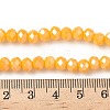 Opaque Solid Color Glass Beads Strands EGLA-XCP0001-19-4