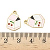 304 Stainless Steel Enamel Pendants X1-STAS-G360-04G-08-3
