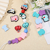 CHGCRAFT 16Pcs 16 Styles Medical Theme Food Grade Eco-Friendly Silicone Focal Beads SIL-CA0003-31-5