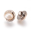 Plastic Shank Buttons BUTT-WH0012-08-2