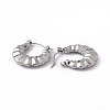 Non-Tarnish 304 Stainless Steel Croissant Hoop Earrings for Women EJEW-G314-10P-2