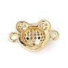 Brass Micro Pave Cubic Zirconia Connector Charms KK-m240-21F-3