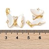 Natural White Shell Butterfly Pendants KK-U043-26G-3