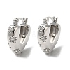 Rack Plating Brass Heart with Star Hoop Earrings with Cubic Zirconia EJEW-Q786-08P-1