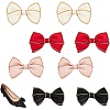 AHADEMAKER 8Pcs 4 Colors Polyester Bowknots Ornament Accessories AJEW-GA0005-45-1