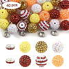 24Pcs 6 Styles Resin Rhinestone Graduated Beads RESI-YW0006-34-1