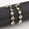 304 Stainless Steel Clear Cubic Zirconia Tassel Stud Earrings EJEW-Z094-01C-G-2