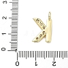 Brass Micro Pave Clear Cubic Zirconia Pendants KK-I476-01G-K-3