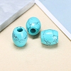 Dyed Synthetic Turquoise European Beads PW-WG36421-10-1