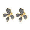 Brass Enamel Stud Earrings for Women KK-CBA760A-11G-02-4